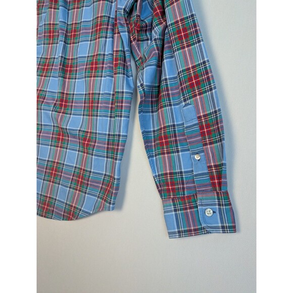 Vineyard Vines Shirt Mens M Blue Plaid Classic Fit Tucker Long Sleeve Button Up - Picture 6 of 10